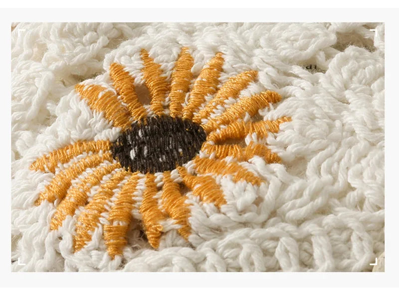 ITOOLIN Summer Women Floral Embroidery Sweet Tank Top Hollow Out Boho Sexy Crop Top Female Buttons Knit Cardigan Tops 2024